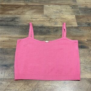 💗 Sugar Thrillz Pink Knit Crop Tank Top | Size Small | Y2K Barbie Aesthetic